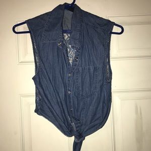 Jean crop top